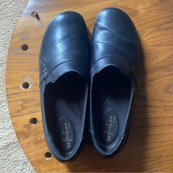 Clark’s Black marigold slip on womens Shoes 9M - Picture 1 of 5